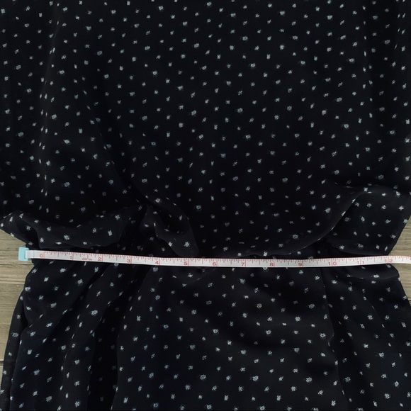 Express: Black Sheer Dress w/ White Speckle Design - Picture 9 of 14
